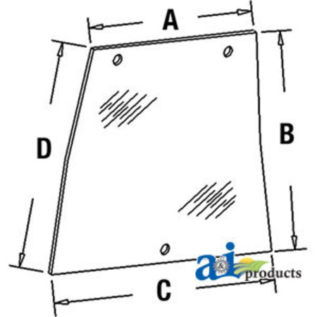 A & I PRODUCTS Glass, Side (LH) 41.5" x32" x2" A-248718A1